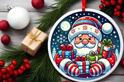 Round Christmas Ornament Sublimation|Clipart Product Image 2