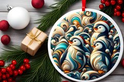 Round Christmas Ornament Sublimation|Clipart Product Image 2