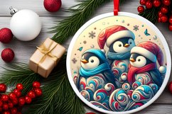 Round Christmas Ornament Sublimation|Clipart Product Image 2