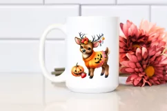 Simple Watercolor Vibrant Baby Elk Halloween Product Image 2