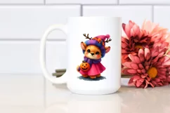 Simple Watercolor Vibrant Baby Elk Halloween Product Image 2