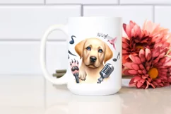 Pop Singer Labrador Retriever | Sublimation | Clipart Product Image 2