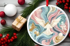 Round Christmas Ornament Sublimation|Clipart Product Image 1
