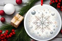 Round Christmass Ornament PNG Product Image 2