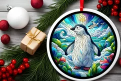 Round Christmas Ornament Sublimation|Clipart Product Image 1