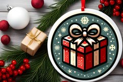 Round Christmas Ornament Sublimation|Clipart Product Image 2
