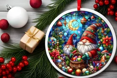 Round Christmas Ornament Sublimation|Clipart Product Image 1