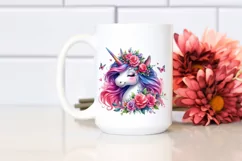 Vibrant Cute Unicorn Clipart, High-Resolution PNG Product Image 2