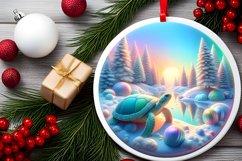 Round Christmas Ornament Sublimation|Clipart Product Image 2
