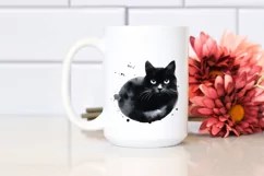 Simple Black Cat Clipart, Transparent PNG Product Image 2