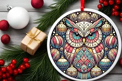 Round Christmas Ornament Sublimation|Clipart Product Image 1