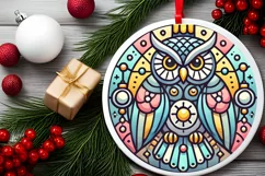 Round Christmas Ornament Sublimation|Clipart Product Image 1
