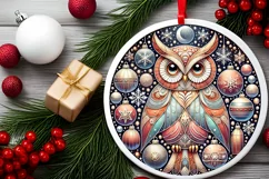 Round Christmas Ornament Sublimation|Clipart Product Image 1