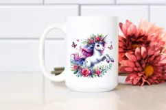 Vibrant Cute Unicorn Clipart, High-Resolution PNG Product Image 2