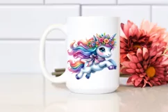 Vibrant Cute Unicorn Clipart, High-Resolution PNG Product Image 2
