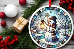 Round Christmas Ornament Sublimation|Clipart Product Image 2