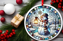 Round Christmass Ornament PNG Product Image 2