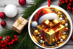 Round Christmass Ornament PNG Product Image 2