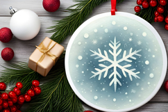 Round Christmass Ornament PNG Product Image 2