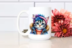 Cute Baby Cat Posed for Winter PNG Product Image 2
