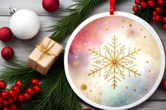 Round Christmass Ornament PNG Product Image 2