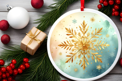 Round Christmass Ornament PNG Product Image 2