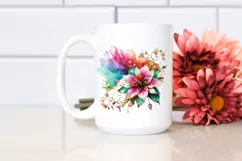 Watercolor Luxury Flower Splash Clipart Product Image 2