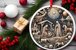 Round Christmas Ornament Sublimation|Clipart Product Image 2