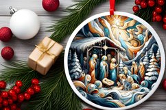 Round Christmas Ornament Sublimation|Clipart Product Image 2