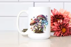 Magical Mushroom Watercolor Splash PNG Product Image 2