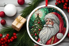 Round Christmas Ornament Sublimation|Clipart Product Image 1