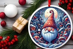 Round Christmass Ornament PNG Product Image 2