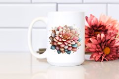 Glossy Dahlia with Golden Insertions | Sublimation | Clipart Product Image 2