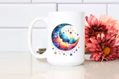 Vibrant Half Moon with Sunflowers, PNG Product Image 2