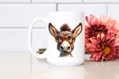 Funny Donkey Portrait with Sunglasses | Clipart Product Image 2