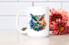 Abstract Vibrant Owl Flowers PNG Product Image 2