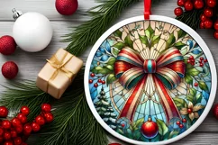 Round Christmas Ornament Sublimation|Clipart Product Image 1