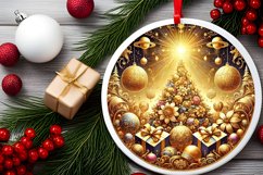 Round Christmas Ornament Sublimation|Clipart Product Image 1
