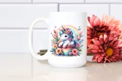 Pastel Unicorn Flower Pot PNG Product Image 2