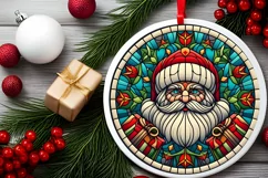 Round Christmas Ornament Sublimation|Clipart Product Image 1