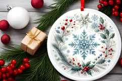 Round Christmass Ornament PNG Product Image 2