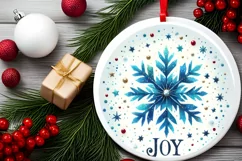 Round Christmas Ornament Sublimation|Clipart Product Image 2