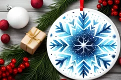 Round Christmas Ornament Sublimation|Clipart Product Image 2