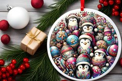 Round Christmas Ornament Sublimation|Clipart Product Image 2