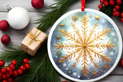 Round Christmass Ornament PNG Product Image 2