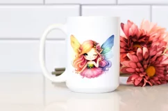 Colorful Winking Fairy | Sublimation | Clipart Product Image 2