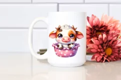Colorful Baby Cow in Pocket | Clipart Product Image 2