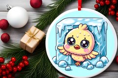 Round Christmas Ornament Sublimation|Clipart Product Image 2