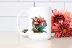 Wooden Stained Lily,Summer Flower Clipart Product Image 2
