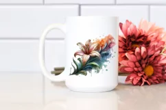 Wooden Stained Lily,Summer Flower Clipart Product Image 2
